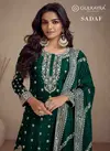 Sadaf By Gulkayra Real Chinon Plazoo Readymade Suits Supplier In India